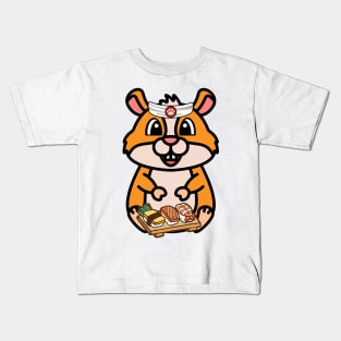 Funny Hamster is a sushi chef Kids T-Shirt